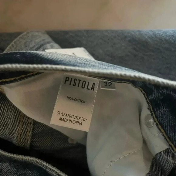 New Pistola Surf Distressed Jeans Button Fly Frayed Hem 32 NWT - Picture 9 of 9